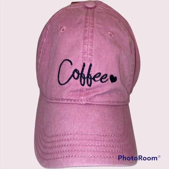 Home Free Accessories - NWT Home Free pink denim baseball cap. Detail work is black embroidery